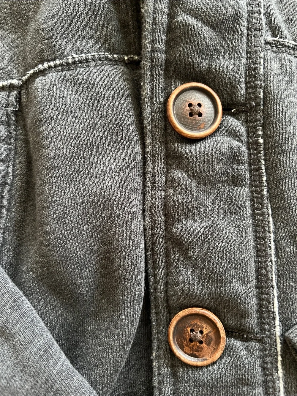 Y2K Hollister Navy Button-Up Knit Jacket